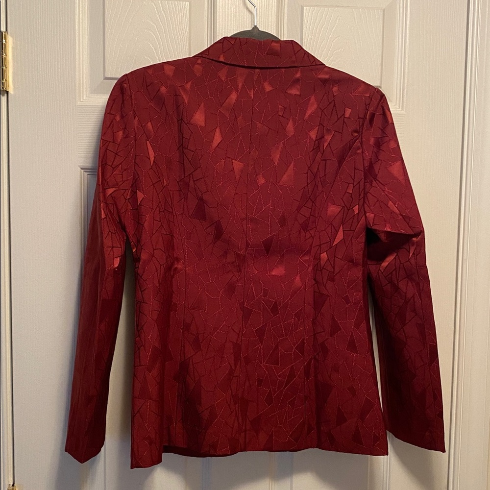 Beninos Maroon Geometric Blazer…size M - Picture 2 of 5